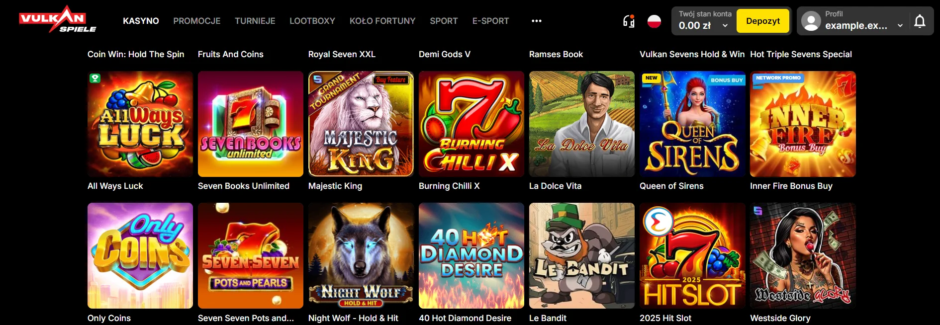 VulkanSpiele-interfejs-kasyna